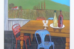 110 - Red or White by Ray Sievert | Acrylic | $300.00 | Size W 40 X H 50 cm