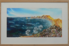 112 - The Wind Will Carry Us by Sharon Wrigley | Mixed Media | $695.00 | Size W 75 X H 43 cm