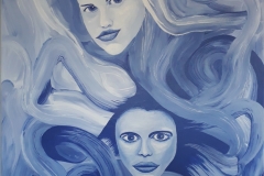 13 - Moody Blues by Vicky Crawford-Flett | Acrylic | $450.00 | Size W 80 X H 100 cm