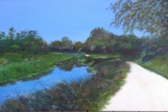 36 - Way to the Village by Don Boyd | Acrylic | $250.00 | Size W 50 X H 25 cm