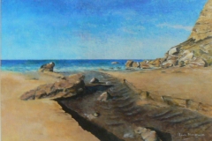40 - Waipatiki by Loek Hasselman | Watercolour | $280.00 | Size W 50 X H 35 cm