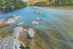 46 - Tukituki Reflections by Ken Nysse | Acrylic | $1,500.00 | Size W 60 X H 92 cm