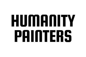 Brand logo reading 'HUMANITY PAINTERS' in bold black letters on white background.